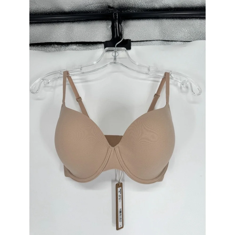 SKIMS Fits Everybody T Shirt Bra Womens Size 32DD Mica Tan Padded Underwired